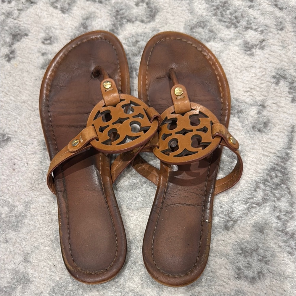 Brown Sandals with Intricate Cut-Out Design